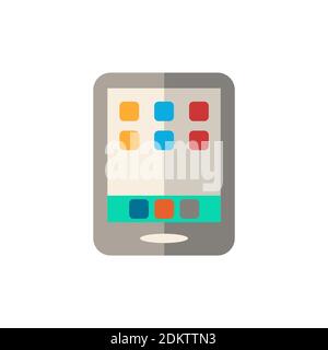 Tablet Computer flat icon. Color simple element from wearable devices collection. Creative Tablet Computer icon for web design, templates Stock Vector