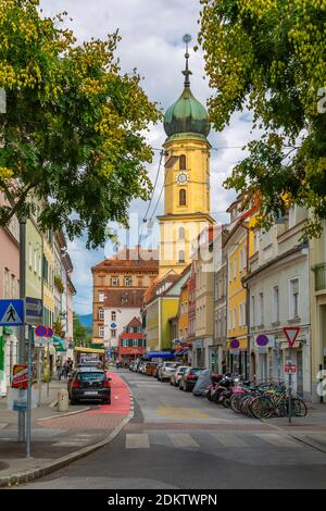 View of Franciscan Church, Graz, Styria, Austria, Europe Stock Photo