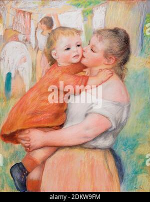 Mother and Child by Pierre-Auguste Renoir, 1886 Stock Photo