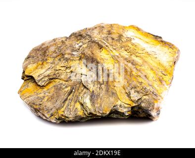 yellow granite stone isolated on white background Stock Photo