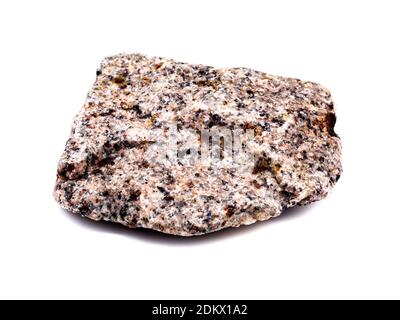 Granite stone isolated on white background Stock Photo