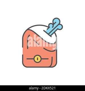 Air humidifier color line icon. Editable stroke. Stock Vector