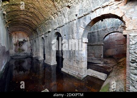 Greece Ancient Roman Cistern At Archaelogical Site Of Minoan Ruins Of 