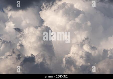 Heavy dark storm raining clouds over the sky Stock Photo