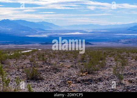 A view of Death Valley National Park from Daylight Pass Cutoff Road in California, USA