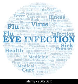 Eye Infection typography word cloud create with text only. Stock Photo