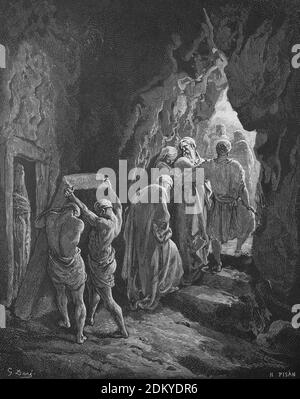 Old Testament. The Burial of Sarah. Genesis 23. Engraving by Gustave ...