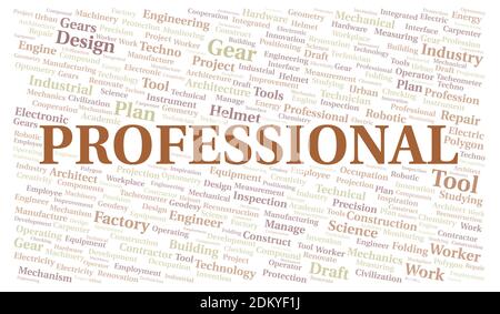 Professional typography word cloud create with text only Stock Photo