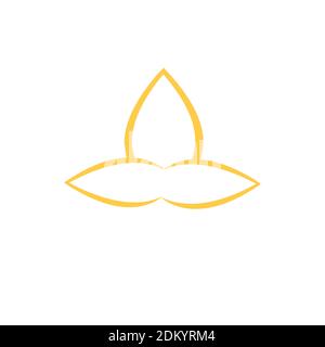 Luxury golden leaf logo. Stock Vector