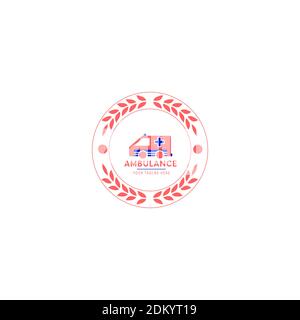 Ambulance logo health care medical transpoart services. Stock Vector