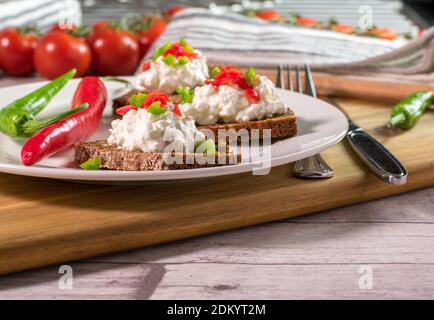 healthy ou d'oeuvre - canapés Stock Photo