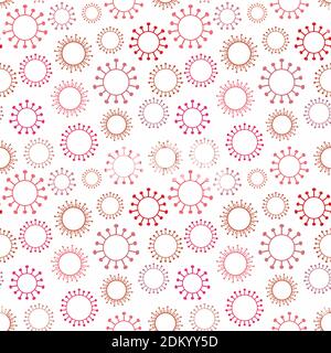 vector seamless isolated pattern with covid-19. Stock Vector