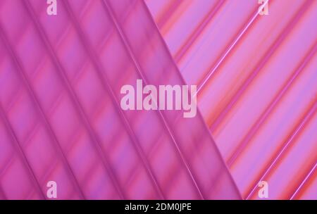 Fuchsia lines layered in opposite directions form a triangular line pattern. Stock Photo