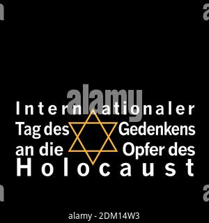 International remembrance day for the holocaust victims Stock Vector