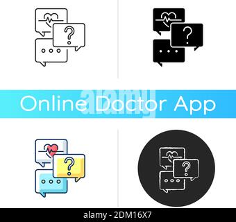Free question to specialist icon Stock Vector