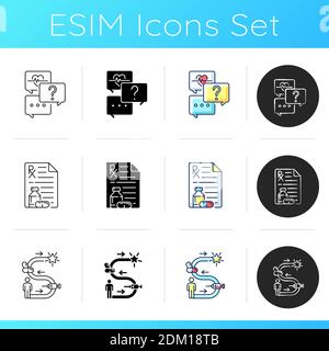 Online medical service icons set Stock Vector