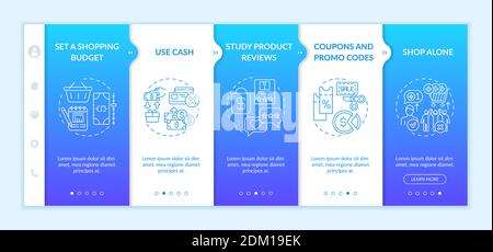Money-saving tips for shoppers onboarding vector template Stock Vector