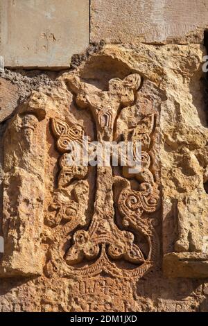 Armenia, Noravank canyon, Noravank Monastery, Khatchkar Stock Photo