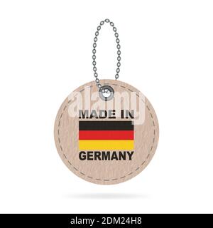 Made in Germany tag, paper label, 3d vector illustration Stock Vector