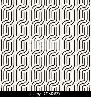 Vector seamless geometric pattern. Stylish abstract background. Repeating interwoven chain lines design. Stock Vector
