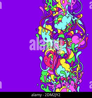 Seamless pattern with slime and tentacles. Stock Vector