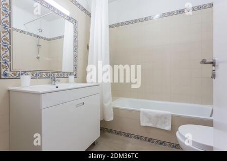 Modern stylish bathroom in the house, hotel. Conceptual photo. Stock Photo