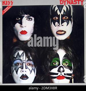 Kiss Dynasty 160 grams vinyl  - Vintage Vinyl Record Cover01 Stock Photo