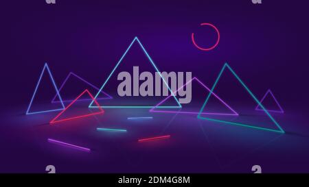 Abstract Neon or LED Background Concept and Design Stock Photo