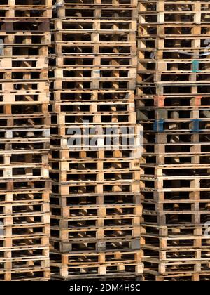 BACKGROUND TEXTURE - Stack of wooden pallets for use as a texture or ...