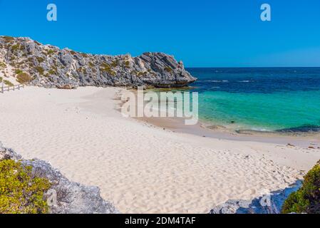 Little parakeet bay at Rottnest island in Australia Stock Photo