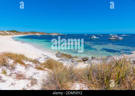 Rocky bay at Rottnest island in Australia Stock Photo