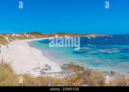 Rocky bay at Rottnest island in Australia Stock Photo