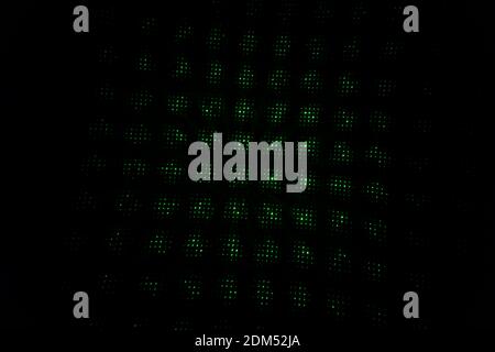 Abstract translucent green points arranged in squares Stock Photo