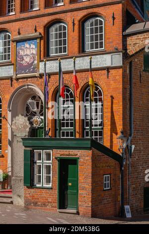 House of the Seamen´s Guildhall, facade, Hanseatic City of Lübeck, UNESCO World Heritage, Schleswig-Holstein, North Germany, Europe Stock Photo