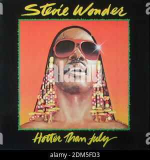 Stevie Wonder  - Hotter Than July - Vintage vinyl album cover Stock Photo