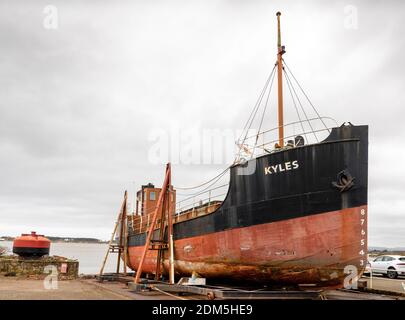 metal hull of the MV Kyle a Clyde coaster cargo ship built in