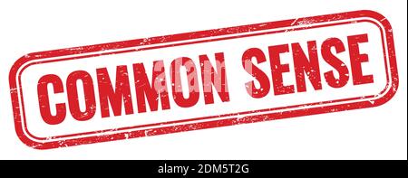 COMMON SENSE text on red grungy rectangle stamp sign Stock Photo - Alamy