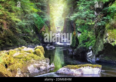 Fairy Glen, Betws-y-Coed, Wales, United Kingdom Stock Photo