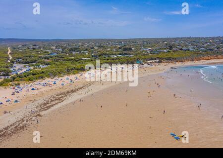 Aerial view of a beach at Anglesea in Australia Stock Photo