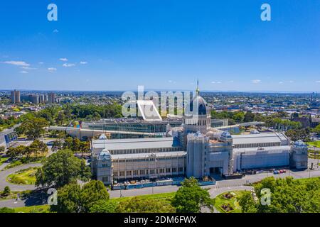 Aerial view of Royal Exhibition Building in Melbourne, Australia Stock Photo