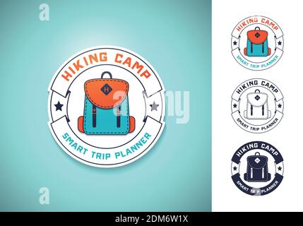 Camping and outdoor adventure vintage logos, emblems,badges. Travel logo emblems. Vector Logo concept Stock Vector