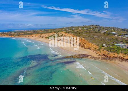 Aerial view of a beach at Anglesea in Australia Stock Photo