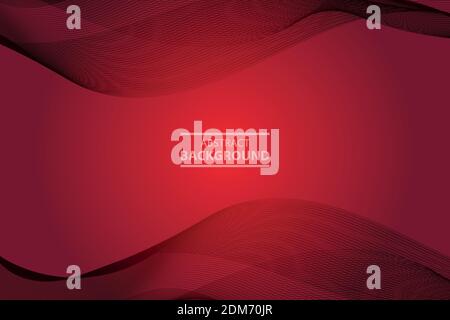 Abstract line on red background Stock Vector