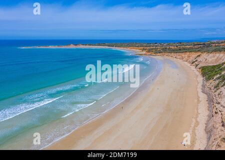 Aerial view of a beach at Anglesea in Australia Stock Photo