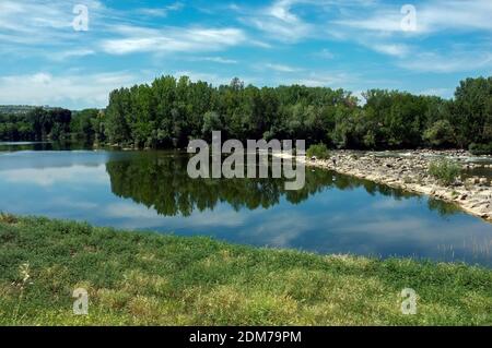 Landscape of the Arno river in Florence, Tuscany, Italy Stock Photo
