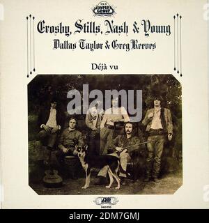 Crosby Stills Nash & Young Deja Vu White Cover - Vintage Vinyl Record Cover  Stock Photo - Alamy