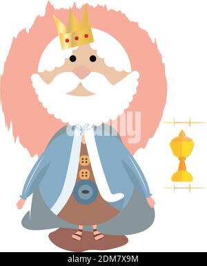 Cartoon of a magi king Stock Vector