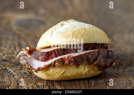 Meat Loaf In A Bun Stock Photo
