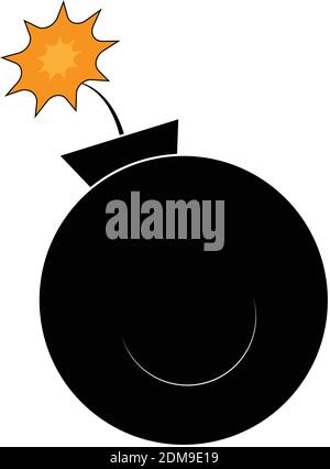 Isolated cartoon bomb Stock Vector