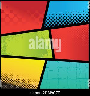 Halftone comic background Stock Vector